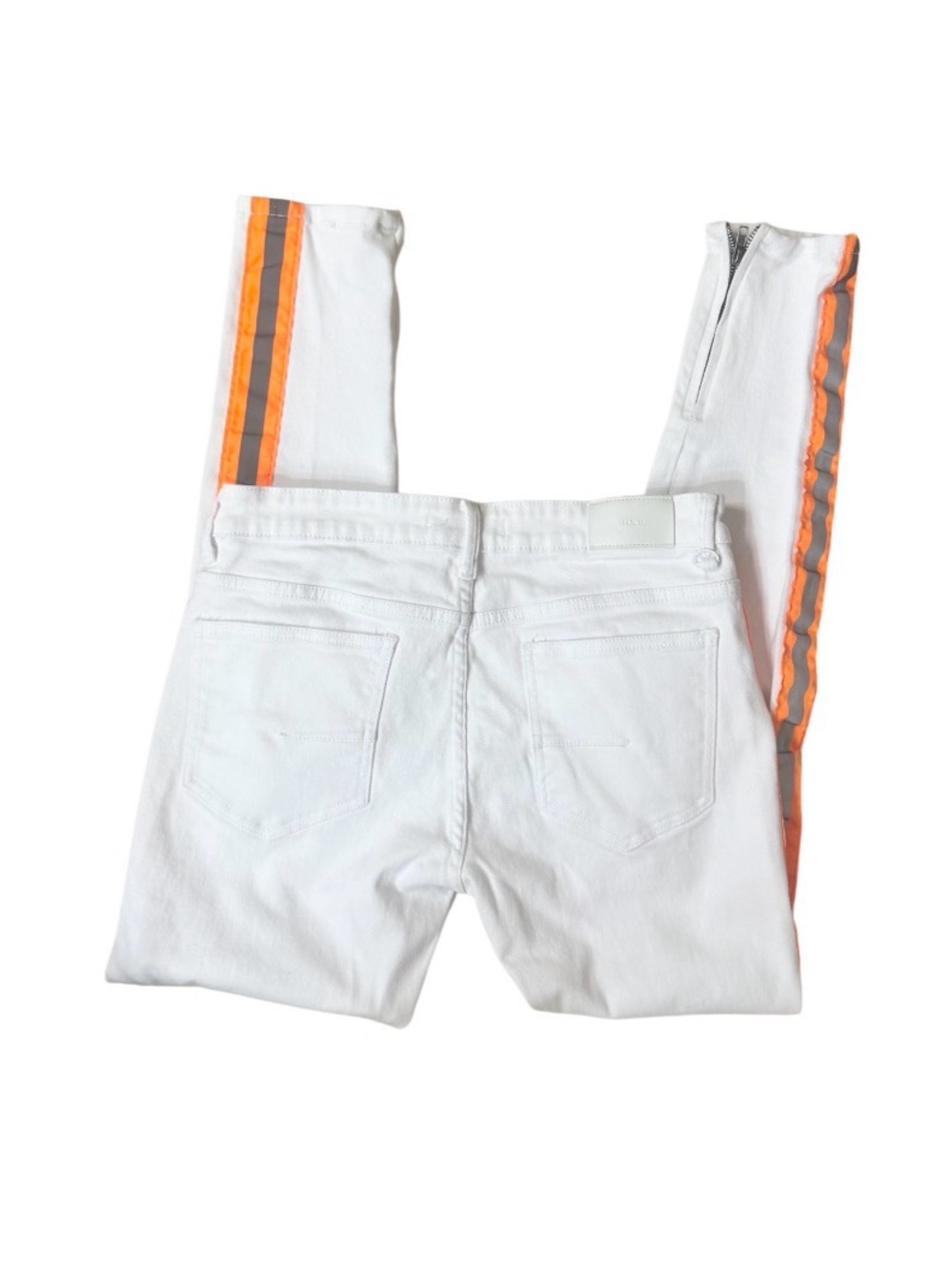 KDNK 11 4 14 11 White ankle zip distress skinny jeans men’s size 32